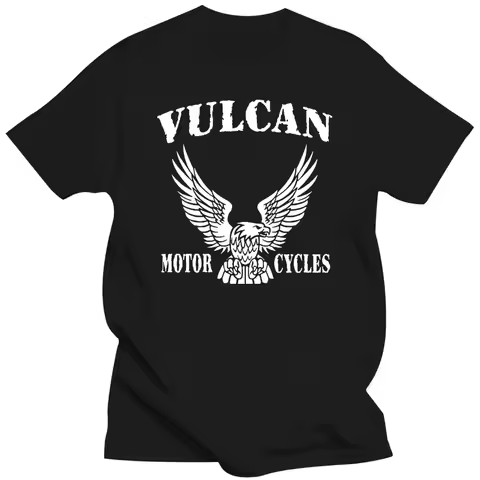 2024 Motorcycle Vn1700 Vulcan Nomad Voyager Black T-Shirt Eagle Men 2019 Summer O-Neck Fashion Cheap