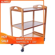 Kitchen Storage Rack 3-Tier Moveable Trolley For Home Restraunt