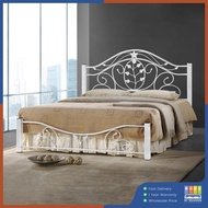 HI SEASON King Size Bed Metal Frame/Bingkai Katil Saiz Besar/Copper/White/铁艺床架