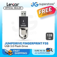 Lexar JumpDrive Fingerprint F35 128GB USB 3.0 Flash Drive, 150mb/s Read Speed