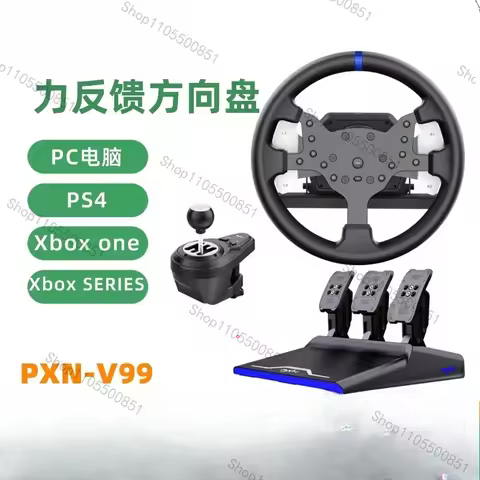 PXN V99 Racing Wheel Simulator Gaming Steering Wheel 3.2Nm Force Feedback for PC Windows 7/8/10/11,P