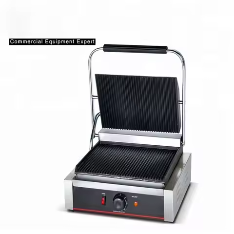 Wholesale Price Stainless Steel Commercial Veneer Contact Sandwich Grill Panini Grill
