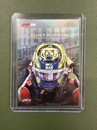 F1 奧利華 貝爾文 Oliver Bearman 哈斯車隊 新秀 頭盔 2025 Topps Chrome Toyota Gazoo Racing Haas Formula One Team RC 
