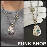 GOROS Necklace 925 Silver Eagle Round Necklace 0419
