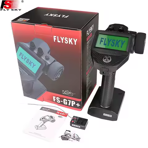 Flysky FS-G7P 2.4GHz 10CH AFHDS-3 RC Transmitter w/ FS-R11P Receiver Color Touch LCD for 1/10 1/8 RC
