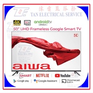 AIWA 4K UHD Frameless Google Android Smart TV Chromecast/Youtube/Netflix 50"/55" AW-LED50X6FL/AW-LED55X6FL