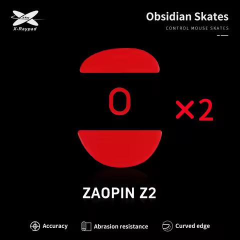 X-raypad Obsidian Skates for Zaopin Z2 Gaming Mouse 4k Wireless xraypad Zaopin Z2 Mice Glide Feet