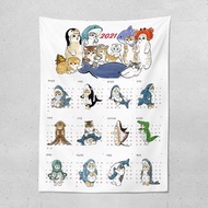 [4768] 2021年日曆掛布/掛牆布 - 海洋公園貓咪 Calendar Tapestry - Cats / Cat / Kitty