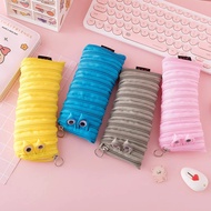 Creative Caterpillar Zippered Pencil Pouch, Cute School Supplies Organizer  Sarung Pensel Kreatif Be