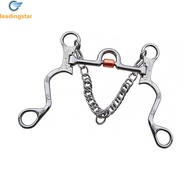 LeadingStar Fast Delivery LeadingStar Fast Delivery Snaffle Curb Bit Stainless Steel Training Horse Bit Port Mouth With Copper Roller Engraved German Silver Trims BT1151