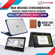 Mix ChromeBook Dell HP Lenovo Acer Asus Touch Screen Playstore Intel 4GB 16GB 32GB 64GB SSD Budget Laptop Notebook Murah