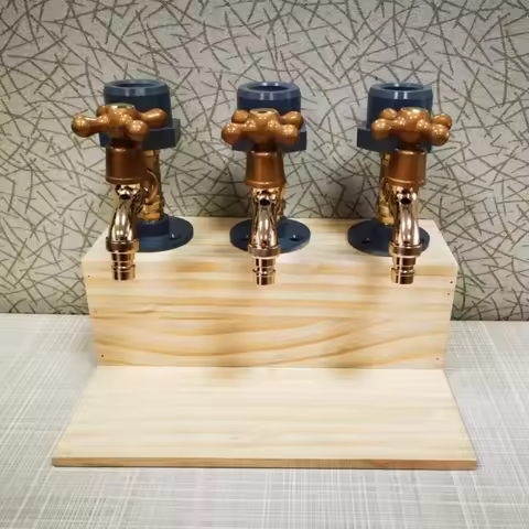 Wooden Classic Whiskey Liquor Dispenser Faucet Shaped Shot Beverage Holder Bottle Party Accessories