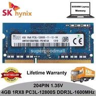 SK Hynix 4GB 1RX8 PC3L-12800S DDR3L-1600MHz 204Pin 1.35V SODIMM Laptop Memory RAM