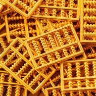 Sand Gold Mini Abacus Gold Bar Gold Ingot Golden Sunflower Seed Pendant Decoration Crafts Small Orna