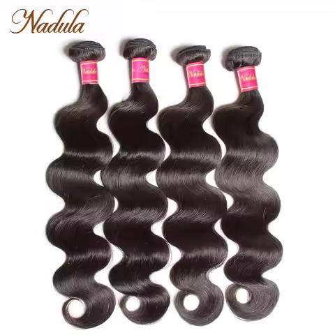 Nadula Hair Body Wave 4pcs/Lot Brazilian Hair Weave Bundles 100% Human Hair Weaving 8"-30" Remy Hair