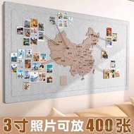 Photo Decoration Board Chinese Map Wall Guest Punch-in Footprint World Mark Travel Wall Sticker V0RR