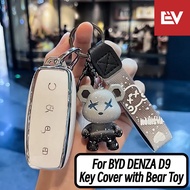 For BYD DENZA D9 Key Cover with Bear Toy