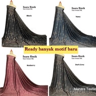 Bahan Kain Armani silk brown ecoprint Premium mewah / armany silk abstrak / kain silk meteran gamis 