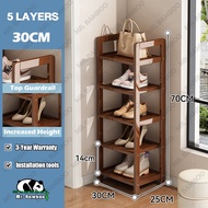 Mr.Bamboo Shoe Rack Bamboo Shoe Shelves 3/5/7/9 Layers Shoe Organizer Shoes Storage Small Multi-laye