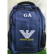 Armani Jeans Laptop Backpack Travel Laptop Backpack Bag Lelaki BegPack Sports Backpack Multifunction