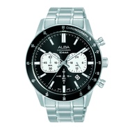 ALBA Men Chronograph Stainless Steel Date Watch VD53-X401THCBLK