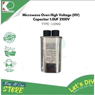 MICROWAVE OVEN HIGH VOLTAGE (HV) CAPACITOR 1.0UF 2100V (LONG TYPE)