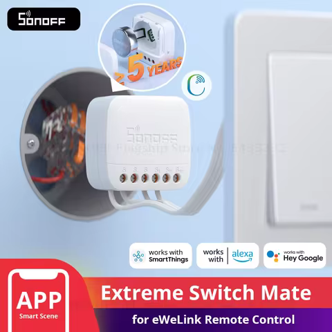 SONOFF S-MATE2 Extreme Switch Mate Smart Home eWeLink Remote Control Support Rocker/Push Button Swit