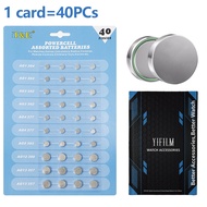 40PCS Assorted Button Cell Batteries AG1 AG3 AG4 AG5 AG12 AG13 1.55V Alkaline Battery For Watch Toy 