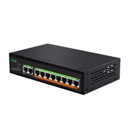 JMT 8-port 10/100/1000Mbps Gigabit+2 Uplink Port PoE Switch Built-in 120W Power Supply for Surveillance Camera Vlan Isolation