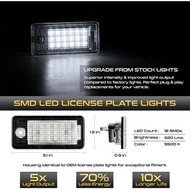 AUTOXBERT LED License Plate Lights Tag Lamp Replacement for Audi A3 A4 A6 A8 S3 S4 S6 S8 Q7 RS4 RS6,