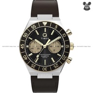 TIMEX TW2Y56000 Men's Analog Watch Q TIMEX CONTINENTAL Chronograph Panda Dial Gold Accents Quartz 40
