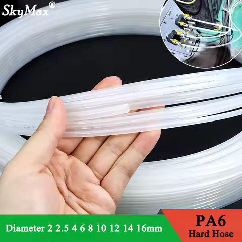 1~10meters PA6 Nylon Tube Black Clear OD4~16mm×ID2~13mm High Pressure Pneumatic Air Compressor Smoot