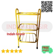 3-tier gallon DISPENSER rack table - YELLOW