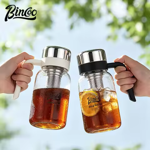 Bincoo Cold Brew Coffee Pitcher 750ml – Portable Cold Brew Cup, Cold Infuser Bottle, Iced Tea & Coff