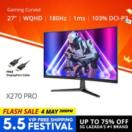 PRISM+ X270 PRO 27'' 180Hz 1ms Curved WQHD Adaptive Sync Gaming Monitor [2560 x 1440]