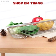 304 Stainless Steel RECTANGULAR BASKET SIZE "size: 29.5*21.8*7CM, Used to store fruits and vegetable