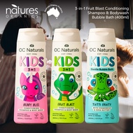 Organic Care 3in1 Fruit Blast Kids Organic Hair Shampoo & Conditioner Body Wash Body Shampoo Syampu 