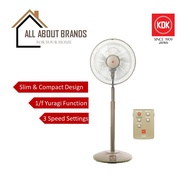 KDK N30NH 12 inch Standing Fan with remote control | 3 speed 4 hour timer N30NH PREMIUM GOLD