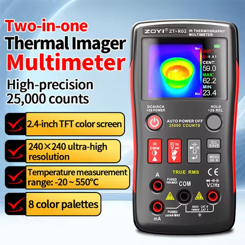ZOYI ZT-R02 Thermal Imaging Camera Multimeter High Accuracy Multifunction Tester for Circuit Board R