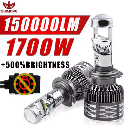 Bi LED H7 H4 Headlights Projector Lens 150000LM H11 9005 HB3 9006 HB4 H8 H9 Turbo Canbus LHD Hi/Lo B