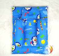 Bộ nệm gối sơ sinh cotton Kim Home bao gồm 1 nệm 1 gối lõm và 2 gối ôm nhỏ cho bé