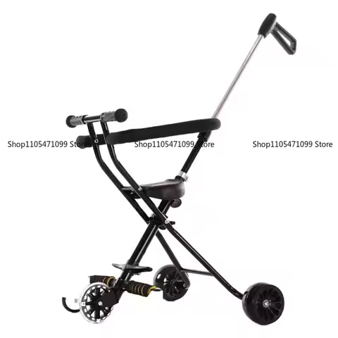 3/5 Wheels Baby Stroller One-click Folding Lightweight Toddler Travel Cart for 1-5 Years Old Kids