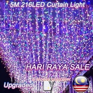 5M 216LED Lampu Fairy Light Curtain 2026 Lampu hiasa Colorful icicle Curtain light Lampu led Christm