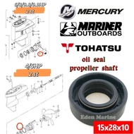Oil Seal, propeller shaft (15x28x10) for MERCURY / MARINER / TOHATSU 4/5/6/8/9.8/9.9HP 2st outboard