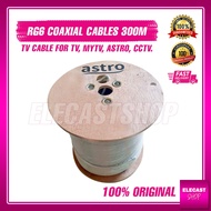 (ORIGINAL HQ) RG6 Coaxial Astro Cable 300m 100% Authentic High Quality For TV / My TV / Astro / CCTV