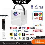 Q96 OHP Portable Projector 2.4G/5G Dual WiFi/ 500 ANSI Lumens & 10000:1 Contrast Support 4K Video Pl