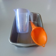 3-in-1 oil change package, thick silver tank, oil funnel, 1 liter measuring cup