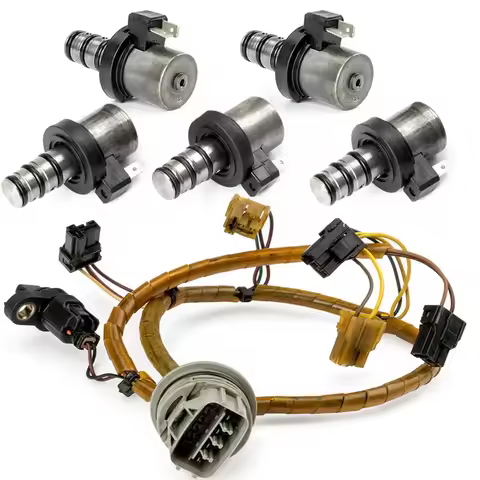F4A41 F4A42 F4A51 F5A51 V4A51 R4A41 5PCS Transmission Shift Solenoid Kit w/Line Fit For Mitsubishi &