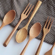 set wooden cutlery dining