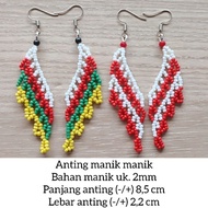 Dayak Bead Earrings/dayak Earrings/dayak Special Earrings/dayak Accessories/Kalimantan dayak Accessories/Bead Earrings/dayak Earrings/Kalimantan dayak Earrings/dayak Accessories/dayak Ethnic Earrings/dayak Crafts/ Round dayak Bead Earrings